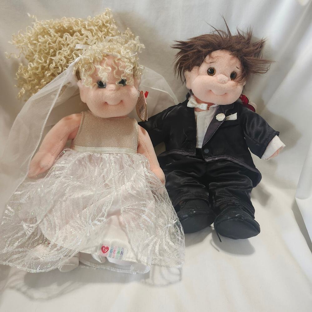 Blondie Tumbles Bride Groom TY Beanie Kids 10in Hang Tag Extra Outfit LB